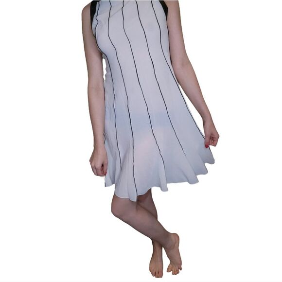 Vintage Sandra Darren Flapper-esque Mini Dress- Size 6 - Picture 2 of 8